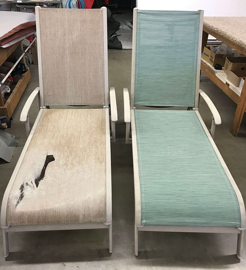 an image of another set of chairs before and after!